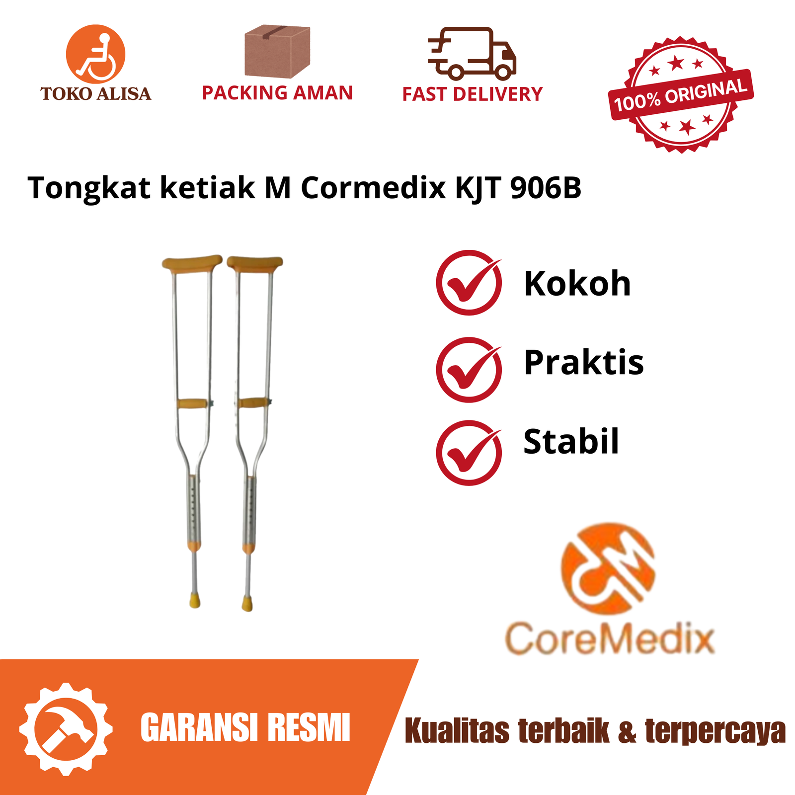 Tongkat ketiak M Cormedix KJT 906B